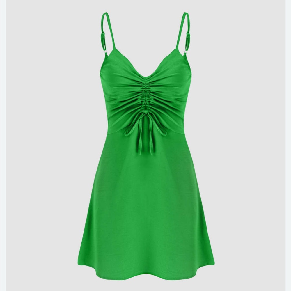 Cider Vibrant Green Mini Dress